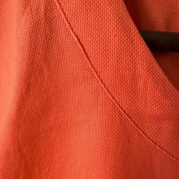 J. Crew Bright Coral Textured Cap-Sleeve Top Women’s XXL - Picture 4 of 5